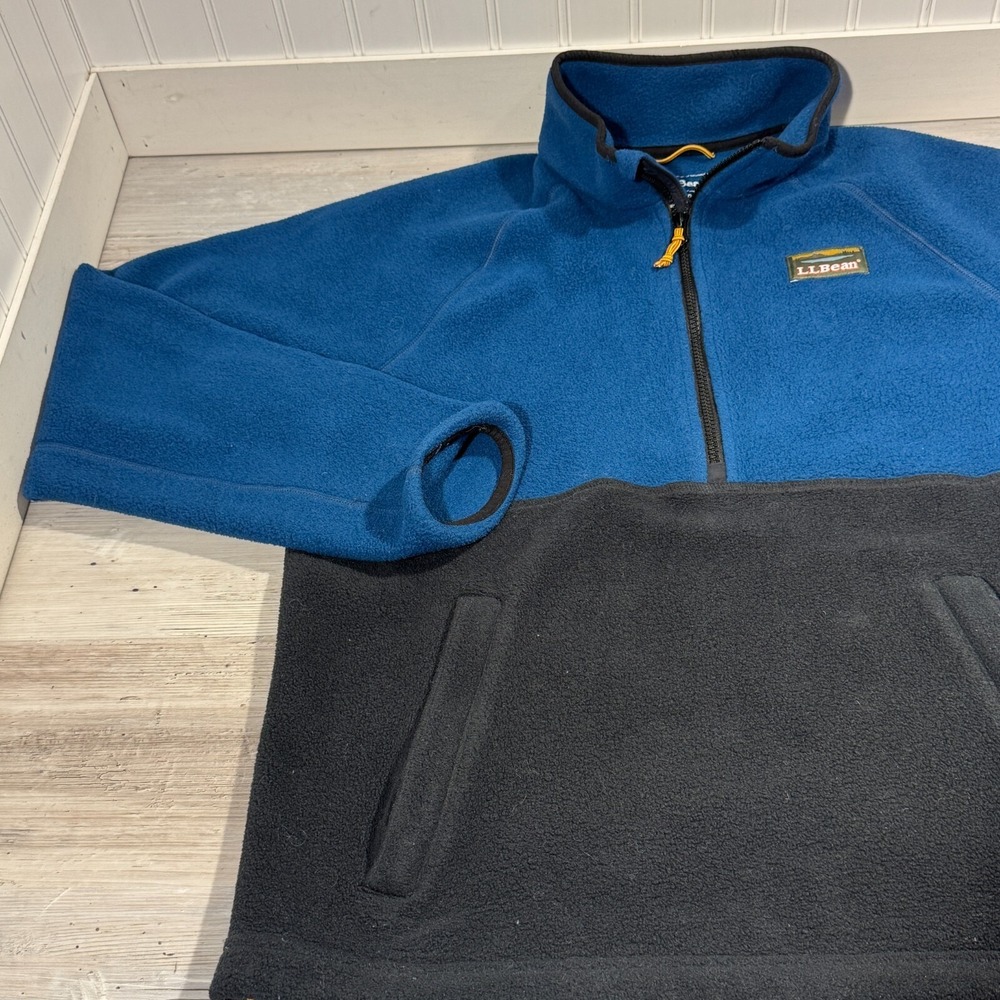 LL Bean Mountain Classic Throwback Colorblock Fleece Pullover Jacket‎ 1/4 Zip S